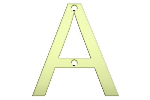 Letter Box Numbers - Polished Brass(LETTER - A)