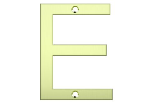 Letter Box Numbers - Polished Brass(LETTER - E)
