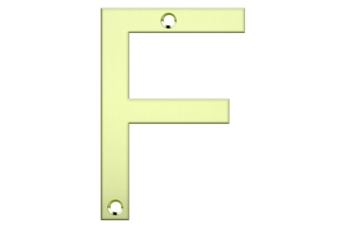 Letter Box Numbers - Polished Brass(LETTER - F)