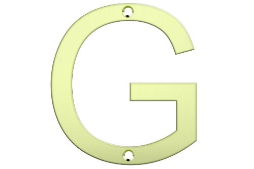 Letter Box Numbers - Polished Brass(LETTER - G)