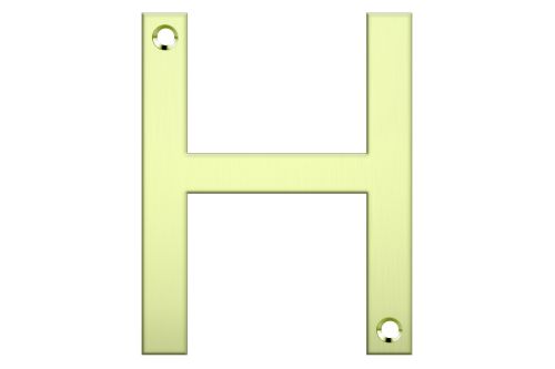 Letter Box Numbers - Polished Brass(LETTER - H)