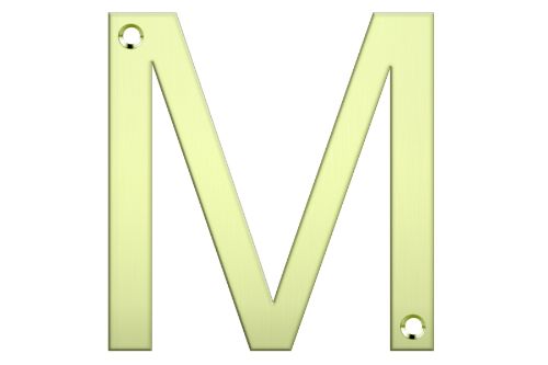 Letter Box Numbers - Polished Brass(LETTER - M)