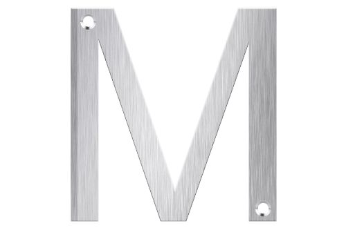 Letter Box Numbers - Stainless Steel (LETTER - M)