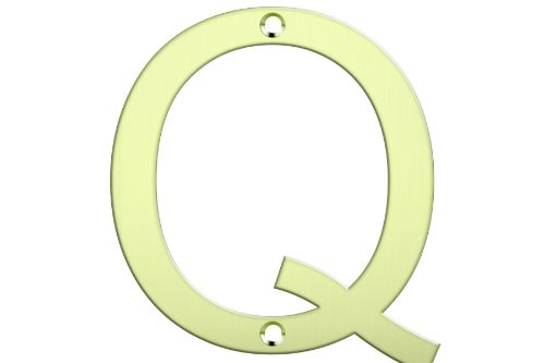 Letter Box Numbers - Polished Brass(LETTER - Q)
