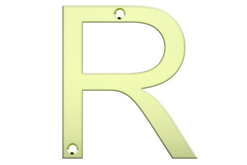 Letter Box Numbers - Polished Brass(LETTER - R)