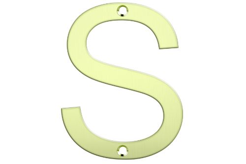 Letter Box Numbers - Polished Brass(LETTER - S)