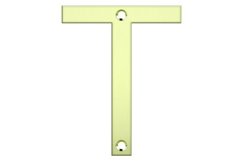 Letter Box Numbers - Polished Brass(LETTER - T)