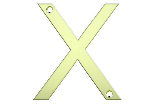 Letter Box Numbers - Polished Brass(LETTER - X)