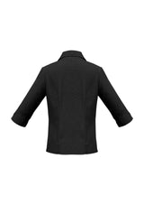 Ladies Plain Oasis 3/4 Sleeve Shirt - Black - Size 14 - Biz Collection