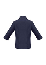 Ladies Plain Oasis 3/4 Sleeve Shirt - Navy - Size 22 - Biz Collection