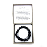 Large Beaded Bracelet - Black Obsidian (14 x 11mm)