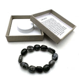 Large Beaded Bracelet - Dark Labradorite (14 x 11mm)