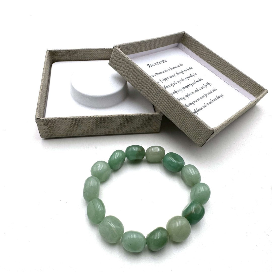 Large Beaded Bracelet - Dark Aventurine (14 x 11mm)