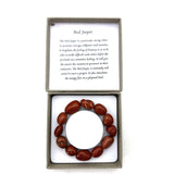 Large Beaded Bracelet - Red Jasper (14 x 11mm)