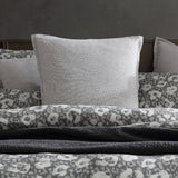 Platinum Leo Night King Duvet Cover Set featuring modern animal print and textured cotton jacquard design.