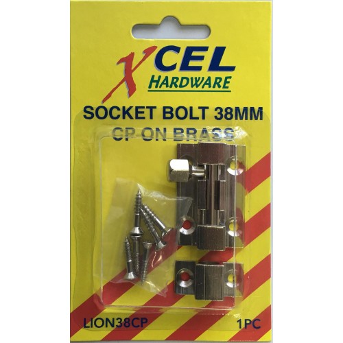 Socket Bolts Onbrass C.P.- Xcel   38mm Carded
