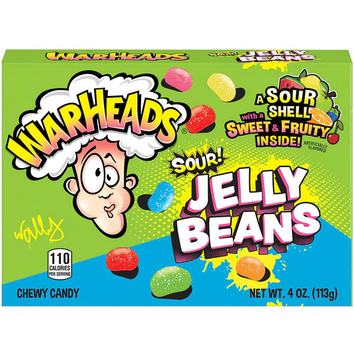TB Warheads Sour Jelly Beans 113g - Carton of 12