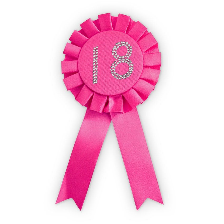 Landmark 18th Rosette - Pink (4 Pack)