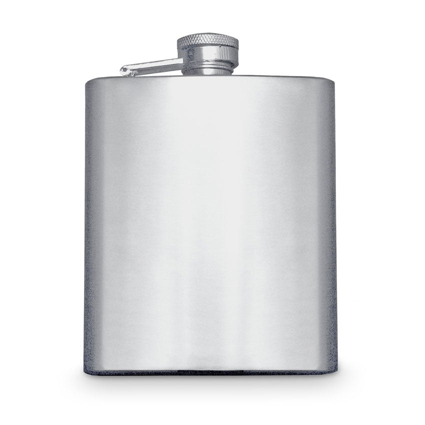 Matte Silver 7oz Hip Flask
