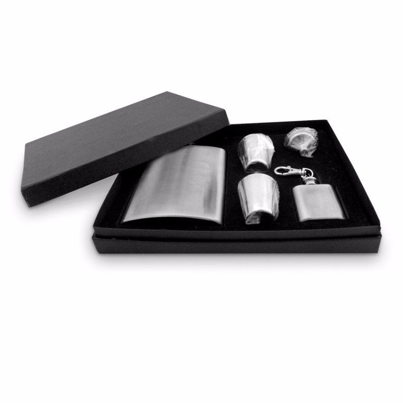 Plain Hip Flask Set