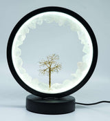 LED USB Lamp - Clear Quartz with Gemstone Tree (20 x 18 x 18cm)