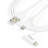 Apple Lightning & Micro USB to USB Cable - 1m (3ft) - MFi Certified Charging & Syncing