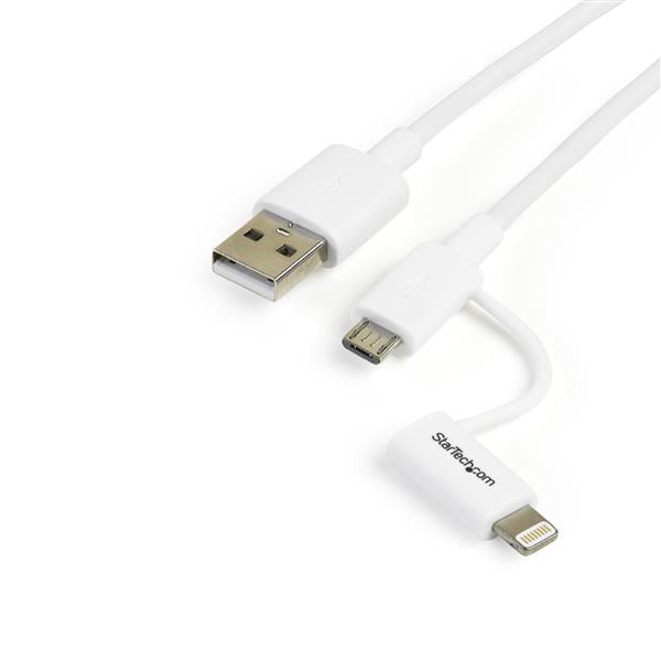 Apple Lightning & Micro USB to USB Cable - 1m (3ft) - MFi Certified Charging & Syncing