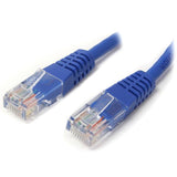 High-Performance Cat5e Ethernet Patch Cable - 3 ft with Molded RJ45 Connectors - Blue