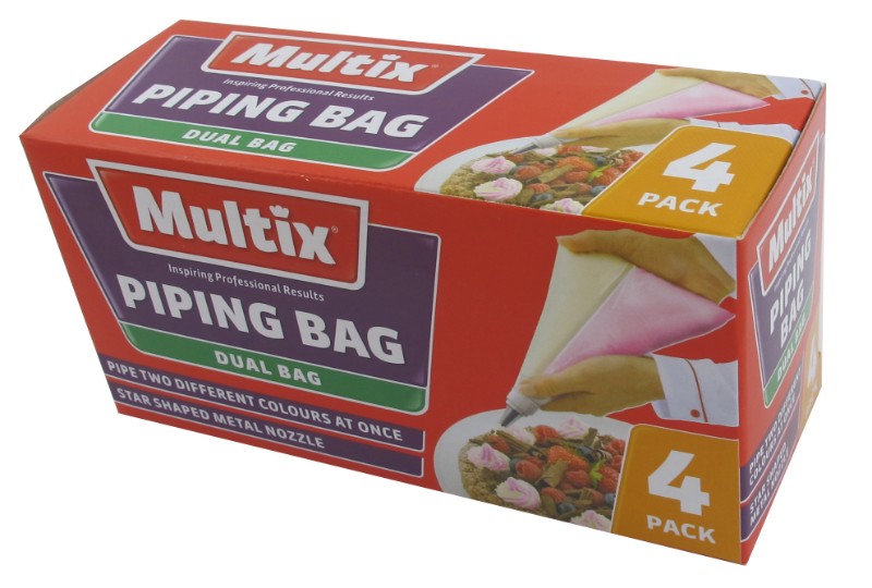 Multix Dual Piping Bags 4 Bags & 1 Nozzle