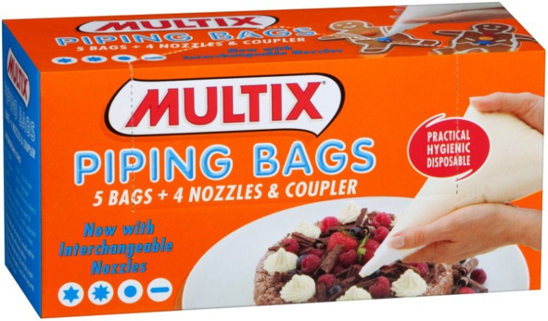 Multix Piping Bags 5 Bags & 3 Nozzles