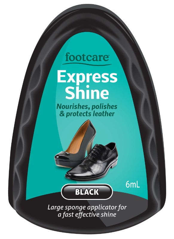 Portable 6mL black leather polish that nourishes, protects, and provides an instant shine for shoes and accessories.