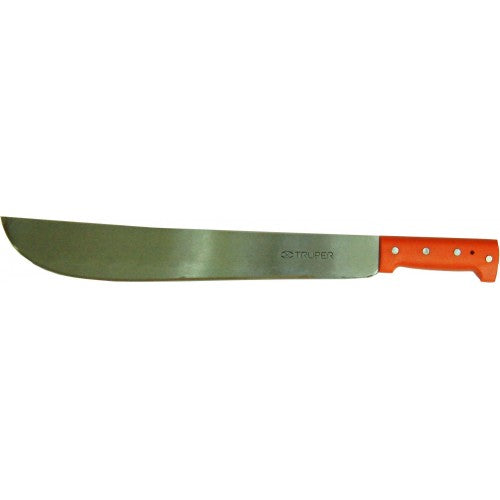 Machette 'Truper' Rivetted Hdl 16' with a sharp, polished steel blade for outdoor tasks and gardening.