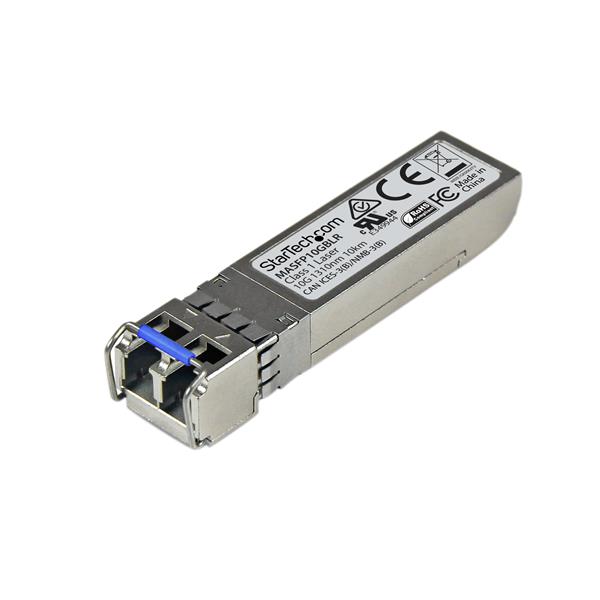 Cisco Meraki MA-SFP-10GB-LR module providing 10GbE connectivity over single-mode fiber, 10 km distance, and hot-swappable design.