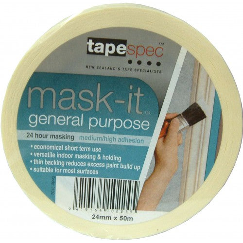 High-performance Masking Tape #312, 24mm wide, designed for clean lines and easy removal in crafting and painting.