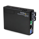 10/100 Mbps Fiber to Ethernet Media Converter - Multi Mode SC, 2 km Range, Compatible with Cisco & 3COM