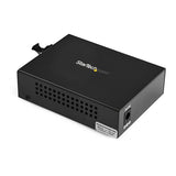 Gigabit Ethernet Fiber Media Converter - 850nm MM LC SFP - 550m Range - Compact Unmanaged