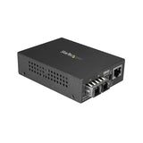 High-Speed Multimode SC Fiber Ethernet Media Converter Bridge, extending network up to 550m with 1000Mbps speeds.
