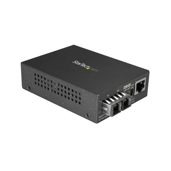 High-Speed Multimode SC Fiber Ethernet Media Converter Bridge, extending network up to 550m with 1000Mbps speeds.