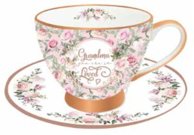 Grandma Loved Tea Cup & Saucer