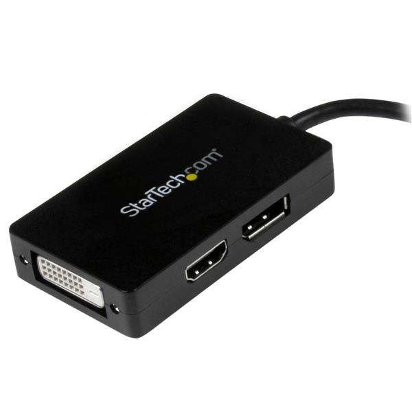 3-in-1 Mini DisplayPort Adapter for HDMI, DVI, and DisplayPort - Travel A/V Converter