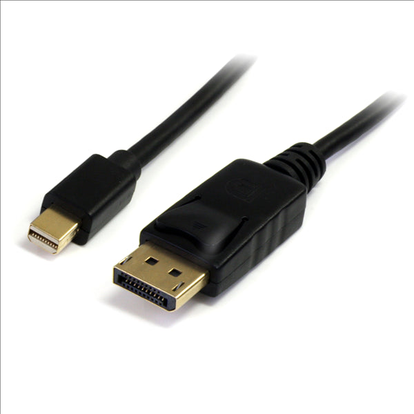 2m Mini DisplayPort to DisplayPort 1.2 Adapter Cable - 4K 60Hz Male to Male Connector