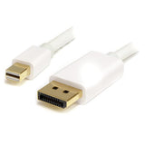 3m Mini DisplayPort to DisplayPort adapter cable supporting 4K UHD, designed for seamless connections to various displays.