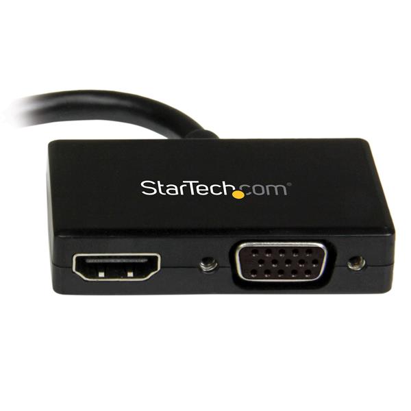 2-in-1 Mini DisplayPort to HDMI VGA Adapter - Compact Travel Converter for Easy Connectivity