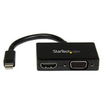 2-in-1 Mini DisplayPort to HDMI VGA Adapter - Compact Travel Converter for Easy Connectivity