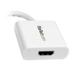 Mini DisplayPort to HDMI Adapter Converter - 1920x1200 Resolution, Audio Pass-Through, White