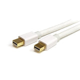 High-Quality 3M White Mini DisplayPort Cable (M/M) for Thunderbolt & Monitor Connection