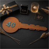 40th Key – Rimu+Paua (60mm Numbers) Milestone Key