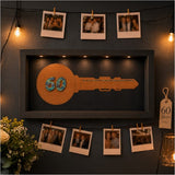 60th Key – Rimu+ Paua (60mm Numbers) Milestone Key