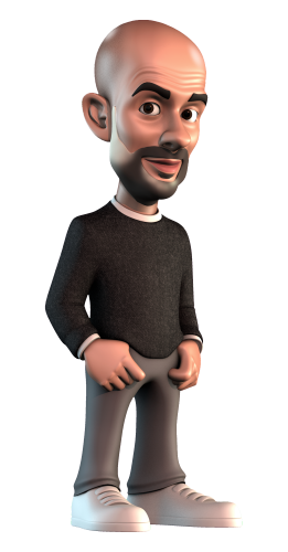 Collectible MINIX figurine of Pep Guardiola, showcasing his iconic likeness and celebrating his football management legacy.