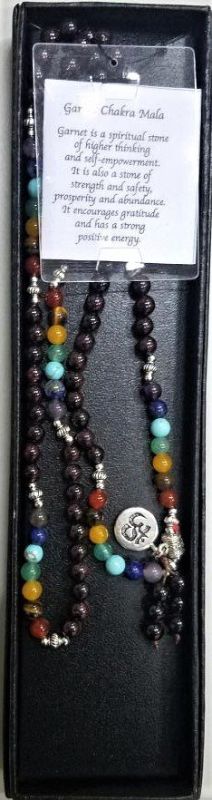 Chakra Mala Necklace - Garnet (70cm)